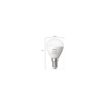 Philips Hue White & Color Ambiance Lampe, 5,1W, E14,470lm, Tropfenform (929003573601)