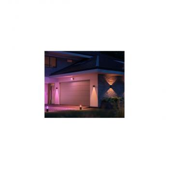 Philips Hue White & Color Ambiance Resonate Outdoor Wandleuchte, 8W, 350lm, 2700K, schwarz (929003553001)