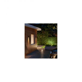 Philips Hue White & Color Ambiance Resonate Outdoor Wandleuchte, 8W, 350lm, 2700K, schwarz (929003553001)