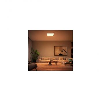 Philips Hue White Ambiance Aurelle Quadratisches LED Panel, 60x60cm, 3750lm, 4000K, Dimmschalter, schwarz (929003597601)