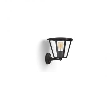 Philips Hue White Inara Outdoor LED Wandleuchte, E27, 7W, 550lm, 2100K, schwarz (929003098901)