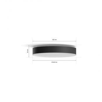 Philips Hue Enrave LED Deckenleuchte L, Dimmschalter, 33,5W, 4300lm, 4000K, schwarz (915005996901)
