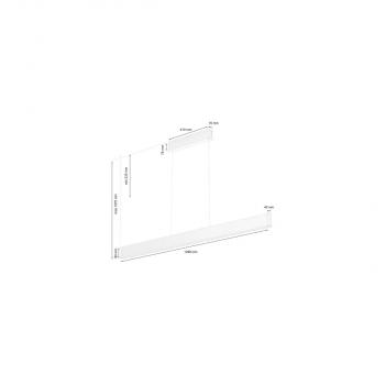 Philips Hue Ensis LED Pendelleuchte, 5500lm, 4000K, 79W, weiß (929003053301)