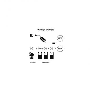 Philips Hue Outdoor Niedervolt-Netzteil, 40W, IP67, schwarz (929003149201)