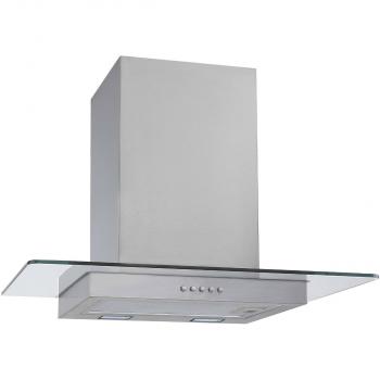 PKM GS1-60CIXPH Wandhaube, 60 cm breit, Umluftbetrieb, Abluftbetrieb, Fettfilter spülmaschinenfest, LED, Edelstahl mit Glasschirm