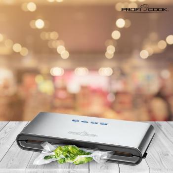 ProfiCook PC-VK 1080 Vakuumierer, 120W, 12l/Min, mikrowellengeeignet, edelstahl/schwarz (501080)