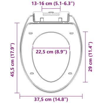 Toilettensitz mit Absenkautomatik und Quick-Release Schwarz