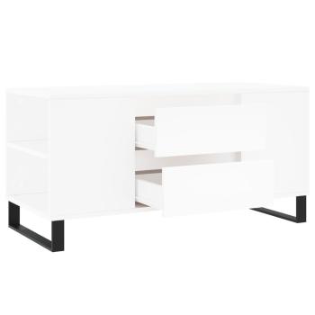 Couchtisch Weiß 102x44,5x50 cm Holzwerkstoff