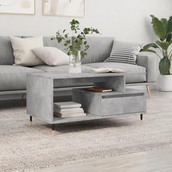 ARDEBO.de - Couchtisch Betongrau 90x49x45 cm Holzwerkstoff