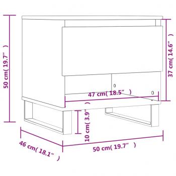 Couchtische 2 Stk. Schwarz 50x46x50 cm Holzwerkstoff