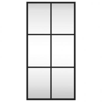 Wandspiegel Schwarz 30x60 cm Rechteckig Eisen