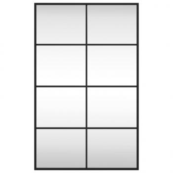 Wandspiegel Schwarz 50x80 cm Rechteckig Eisen