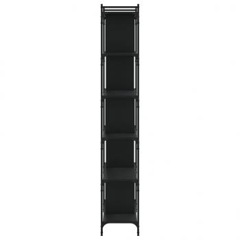 Bücherregal 6 Böden Schwarz 76x32x192 cm Holzwerkstoff