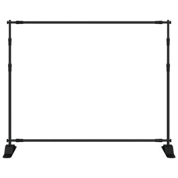 Hintergrundstativ Schwarz 254x243 cm Stahl