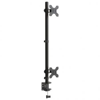Tischhalterung für 2 Monitore Schwarz Stahl VESA 75/100 mm