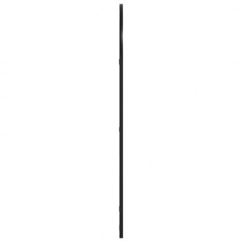 Wandspiegel Schwarz 60x100 cm Gewölbt Eisen