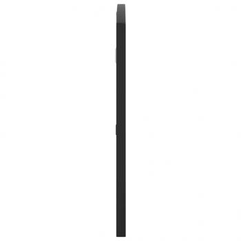 Wandspiegel Schwarz 80x40 cm Gewölbt Eisen