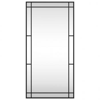 Wandspiegel Schwarz 50x100 cm Rechteckig Eisen
