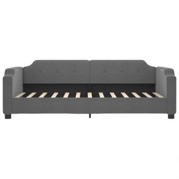 Tagesbett Ausziehbar mit Schubladen Dunkelgrau 80x200 cm Stoff