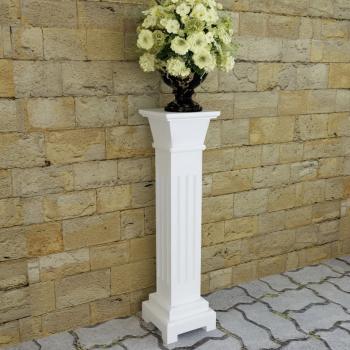 ARDEBO.de - Säulen-Pflanzenständer Klassischer Stil Quadratisch MDF