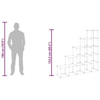 Regalsystem mit 15 Würfeln Schwarz PP
