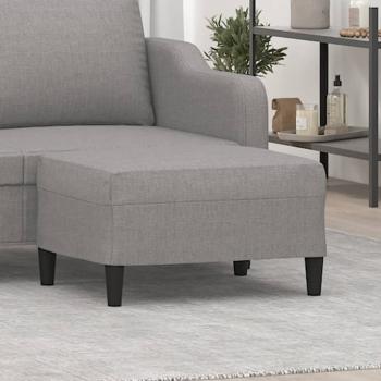 ARDEBO.de - Fußhocker Hellgrau 70x55x41 cm Stoff