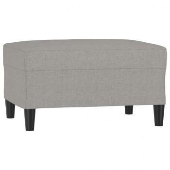 Fußhocker Hellgrau 70x55x41 cm Stoff