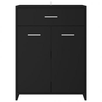 Badezimmerschrank Schwarz 60x33x80 cm Holzwerkstoff