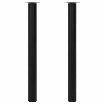 2 x Teleskopfuß Tischfuß Stützfuß Tischbein Schwarz 710 mm-1100 mm