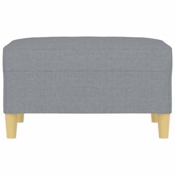 Fußhocker Hellgrau 70x55x41 cm Stoff