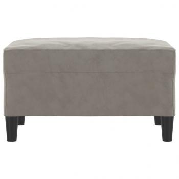 Fußhocker Hellgrau 70x55x41 cm Samt