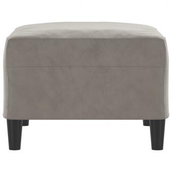 Fußhocker Hellgrau 70x55x41 cm Samt