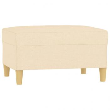 Fußhocker Creme 70x55x41 cm Stoff