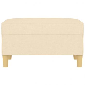Fußhocker Creme 70x55x41 cm Stoff
