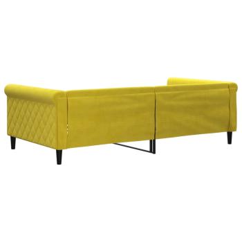 Tagesbett Gelb 100x200 cm Samt