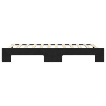 Tagesbett Ausziehbar Schwarz 100x200 cm Samt