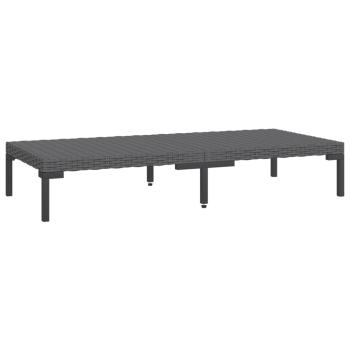 11-tlg. Garten-Lounge-Set mit Kissen Poly Rattan Dunkelgrau