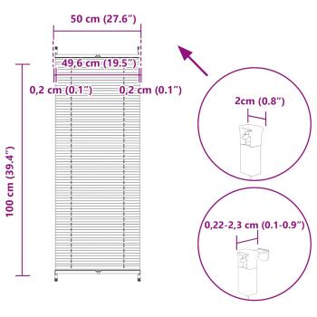 Plissee Rollo Jalousie Plisseerollo 50x150cm Creme