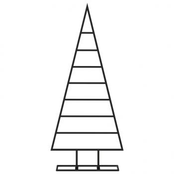 Metall-Weihnachtsbaum für Dekorationen Schwarz 125 cm