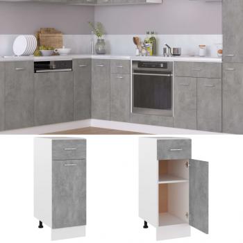 Schubunterschrank Betongrau 30x46x81,5 cm Holzwerkstoff