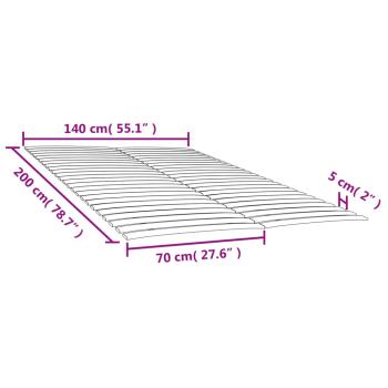 Lattenroste mit 48 Latten 2 Stk. 70x200 cm