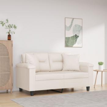 ARDEBO.de - Zierkissen 2 Stk. Beige 40x40 cm Mikrofasergewebe