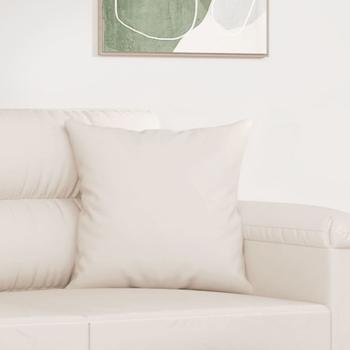 Zierkissen 2 Stk. Beige 40x40 cm Mikrofasergewebe