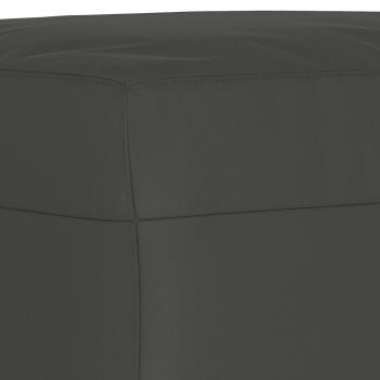 Fußhocker Dunkelgrau 60x50x41 cm Mikrofasergewebe