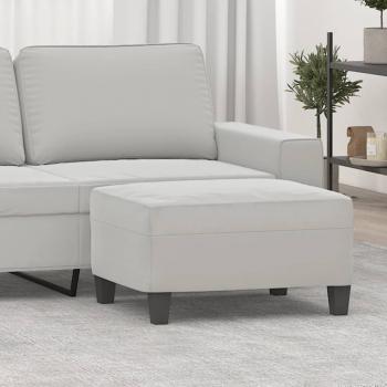 ARDEBO.de - Fußhocker Hellgrau 70x55x41 cm Mikrofasergewebe