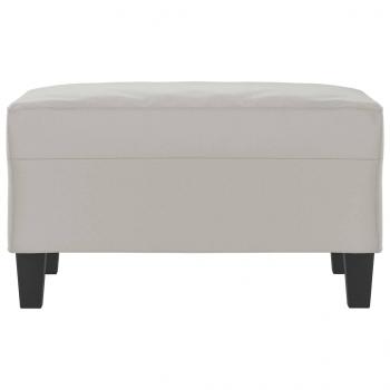Fußhocker Hellgrau 70x55x41 cm Mikrofasergewebe