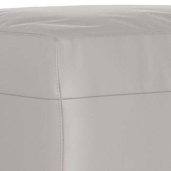 Fußhocker Hellgrau 70x55x41 cm Mikrofasergewebe