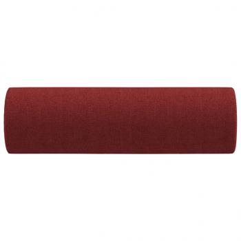 Zierkissen 2 Stk. Weinrot Ø15x50 cm Stoff