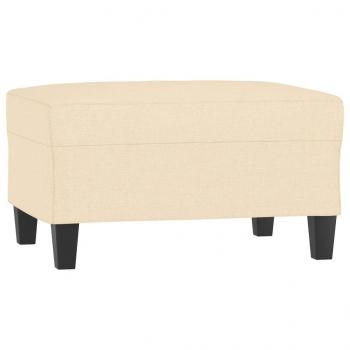 Fußhocker Creme 70x55x41 cm Stoff