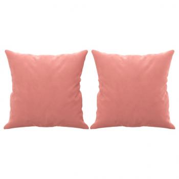 Zierkissen 2 Stk. Rosa 40x40 cm Samt